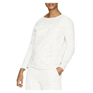 B NEW YORK Womens Light Blue Pocketed Raw Edges Heather Sweatshirt XL